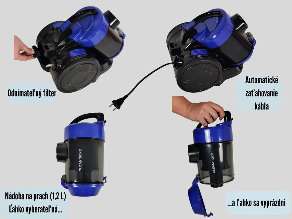 SK CleanMaxx Bezvreckový cyklónový podlahový vysávač BCV-19133